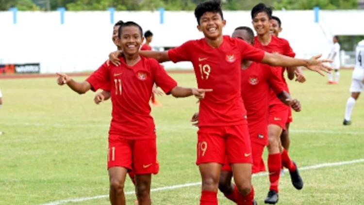 Ahmad Athallah Araihan, striker Timnas Indonesia U-15 yang berhasil cetak gol ke gawang Korea Selatan di Boys Elite Football Tournament 2019, Minggu (18/08/19) Copyright: instagram.com/athallaharaihan__