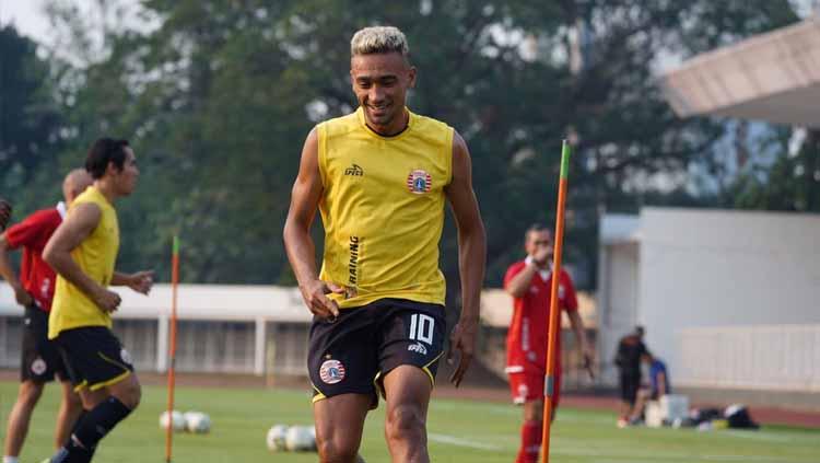 Bruno Matos di sesi official training. Copyright: Media Persija