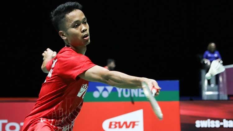 Tunggal putra Indonesia, Anthony Sinisuka Ginting, melaju ke babak dua Kejuaraan Dunia 2019. - INDOSPORT
