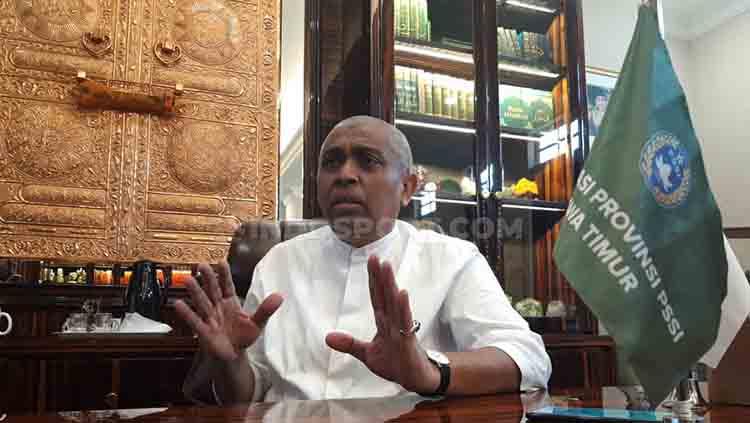 Ketua Asprov PSSI Jatim, Ahmad Riyadh, Senin (19/08/19).