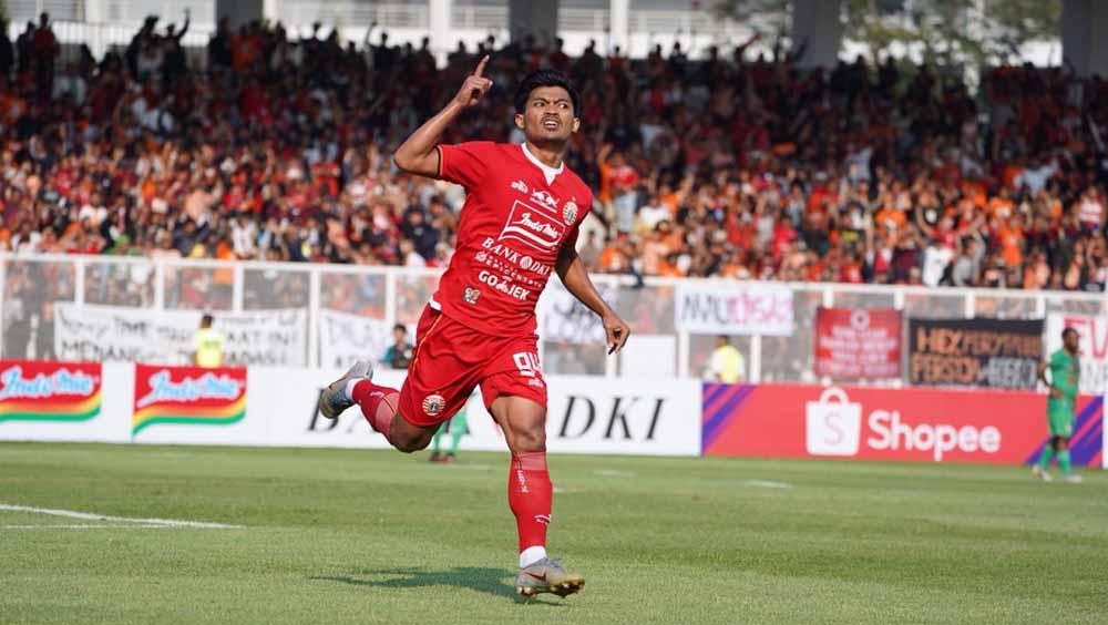 Selebrasi pemain Persija Jakarta, Heri Susanto dan Ramdani usai mencetak gol ke gawang Kalteng Putra di Liga 1 2019, Selasa (20/08/19). Copyright: Media Persija