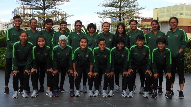 Skuat Timnas Putri Indonesia di ajang Piala AFF Wanita 2019 lalu. - INDOSPORT