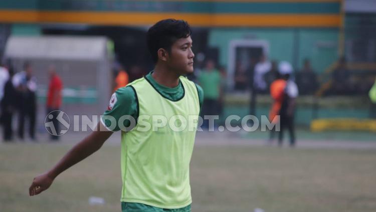 Eks pemain PSMS Medan, Dimas Sumantri. Copyright: Aldi Aulia Anwar/INDOSPORT