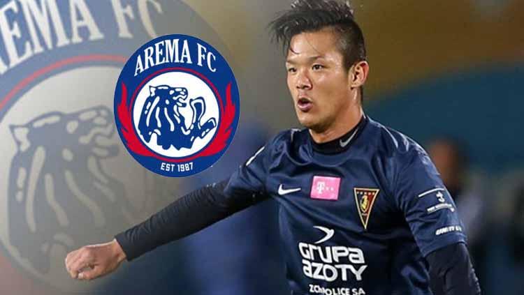 Arema FC resmi mendatangkan gelandang asal Jepang, Takafumi Akahoshi. - INDOSPORT