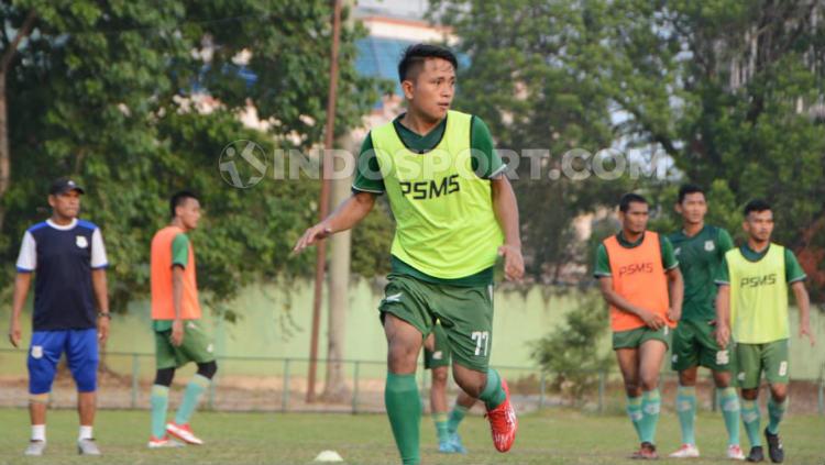 Pemain muda PSMS Medan, Natanael Siringoringo. (Foto: Aldi Aulia Anwar/INDOSPORT)