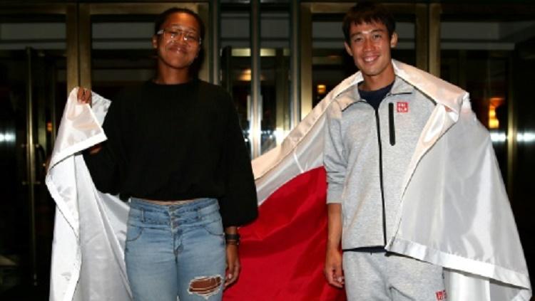 Dua petenis Jepang, Naomi Osaka dan Kei Nishikori