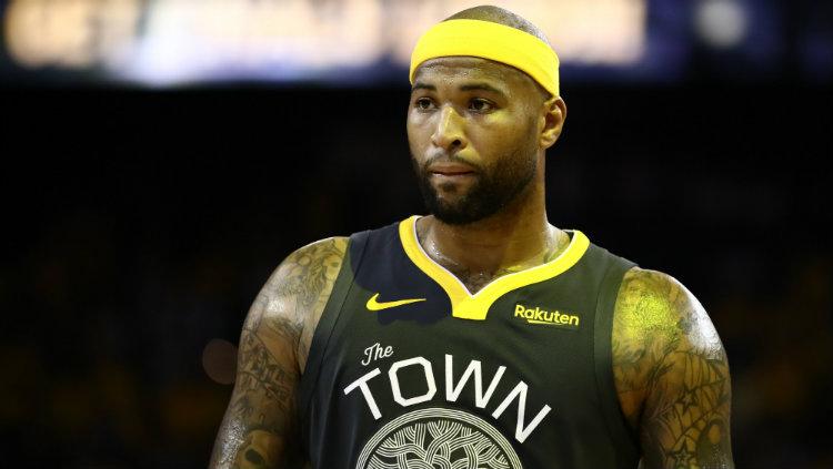 Center LA Lakers, DeMarcus Cousins saat berseragam Golden State Warriors.