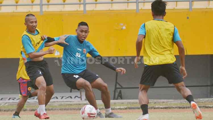 Sriwijaya FC saat jalani latihan.