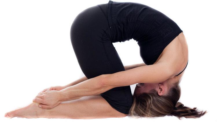 Rabiit pose yoga. Copyright: Yogaasan