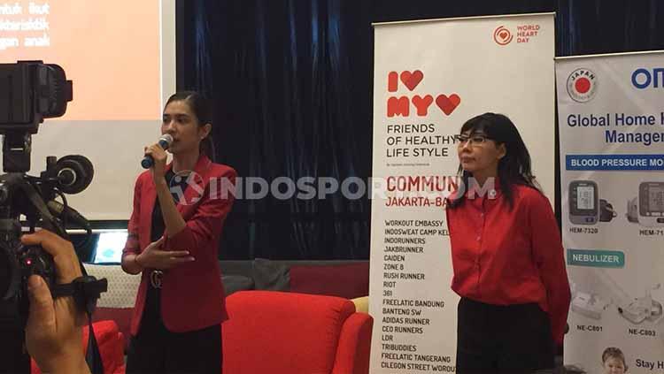 Mikha Tambayong hadir sebagai Duta Yayasan Jantung Indonesia, CoHive D.Lab Jakarta, Sabtu (31/08/19).