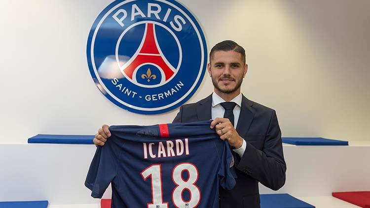 Mauro Icardi resmi ke Paris Saint-Germain. Copyright: Twitter.com/@PSG_Inside