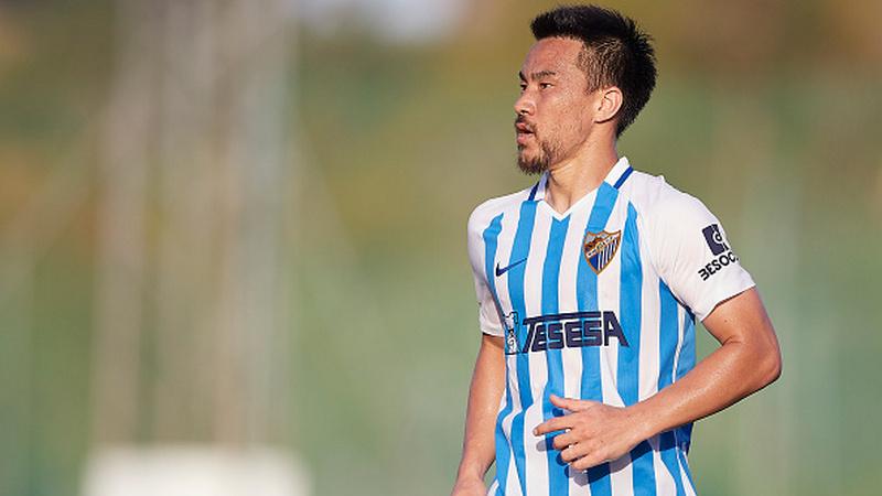 Shinji Okazaki saat membela Malaga di laga pra-musim