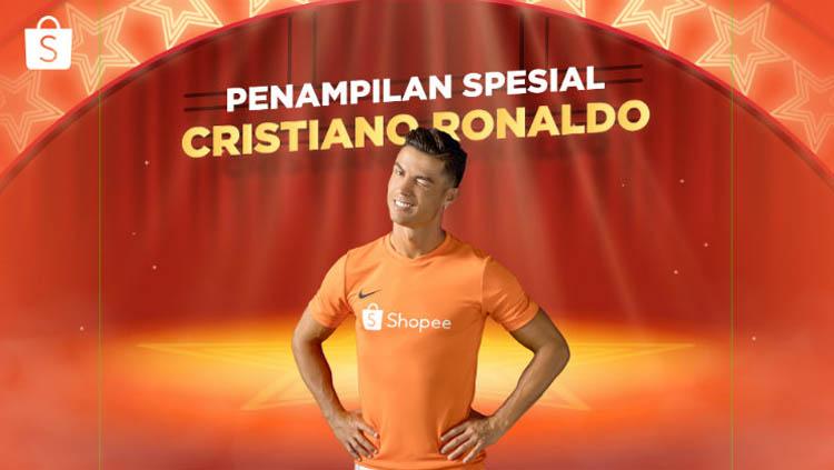 Cristiano Ronaldo akan tampil spesial di acara Shopee 9.9 Super Shopping Day. - INDOSPORT