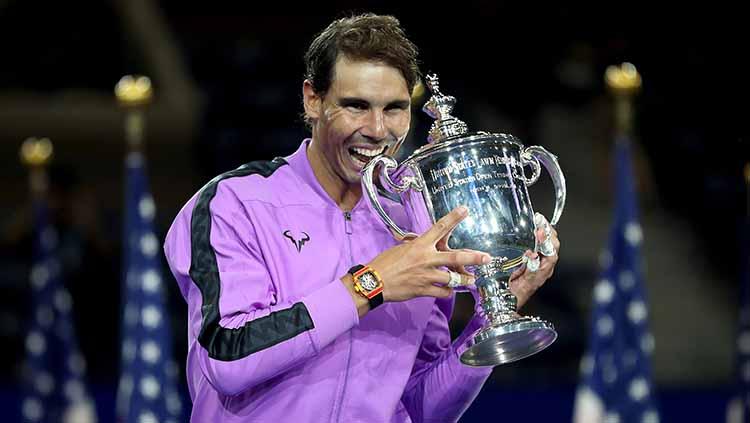Rafael Nadal juara AS Terbuka 2019 usai mengalahkan Daniil Medvedev, Senin (09/09/19) di Stadion Arthur Ashe.