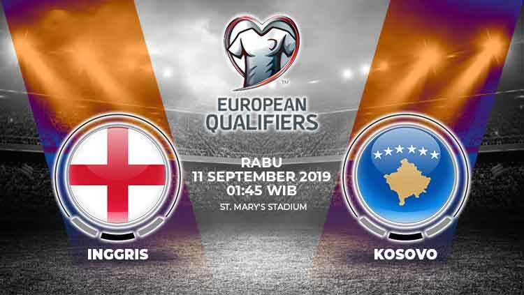 Laga lanjutan Kualifikasi Euro 2020 antara Inggris vs Kosovo akan berlangsung pada Rabu (11/9/19) dini hari WIB. Berikut link live streaming pertandingan tersebut.