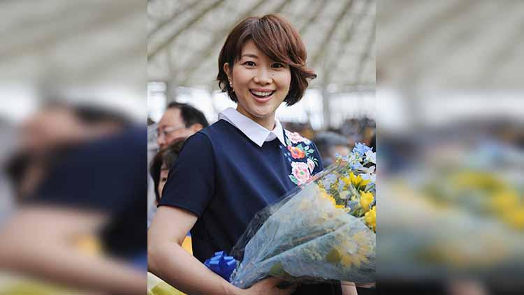 Reiko Shiota pebulutangkis Jepang, yang kecantikannya tak kalah dari Gronya Somerville.