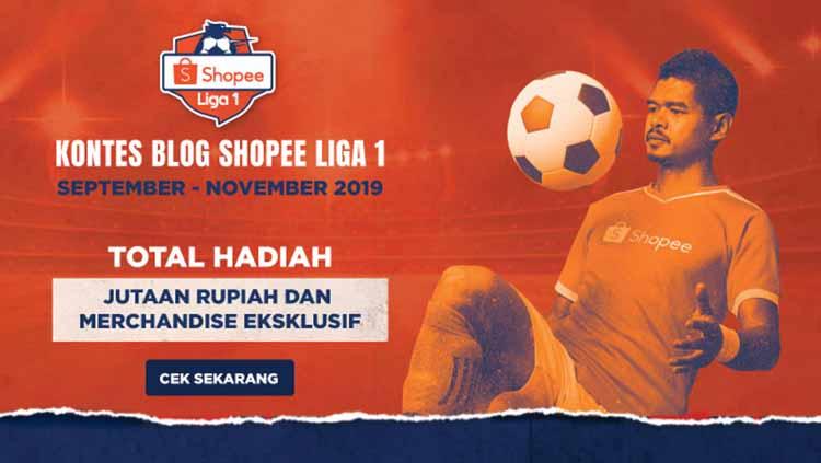 Kontes Blog Shopee Liga 1 dengan total hadiah jutaan rupiah.