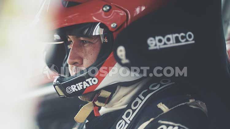 Potret saat kemenangan Rifat Sungkar di Kejurnas Sprint Rally 2019, Minggu (08/09/19).