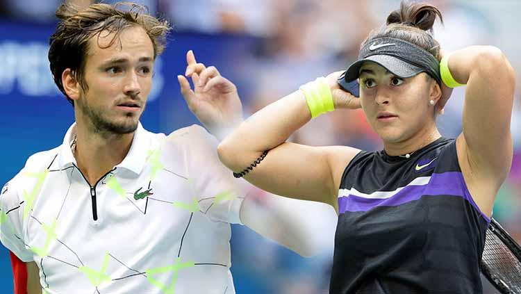 Daniil Medvedev dan Bianca Andreescu dua petenis yang curi perhatian di Amerika Terbuka 2019.