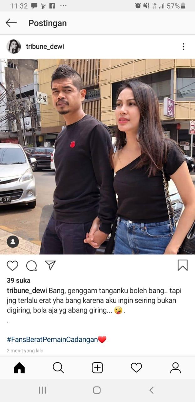 Postingan Tribuana Tungga Dewi untuk Bambang Pamungkas Copyright: Instagram/tribune_dewi