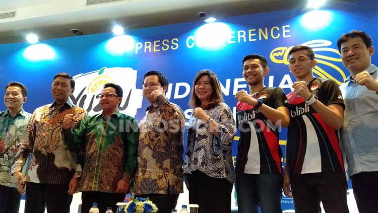 Konferensi Pers Yuzu Indonesia Masters 2019 di salah satu hotel bilangan Sudirman, Jakarta, Rabu (11/09/19). - INDOSPORT