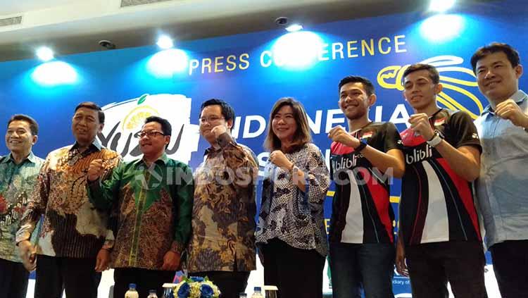 Konferensi Pers Yuzu Indonesia Masters 2019 di salah satu hotel bilangan Sudirman, Jakarta, Rabu (11/09/19). Copyright: Shintya Anya Maharani/INDOSPORT