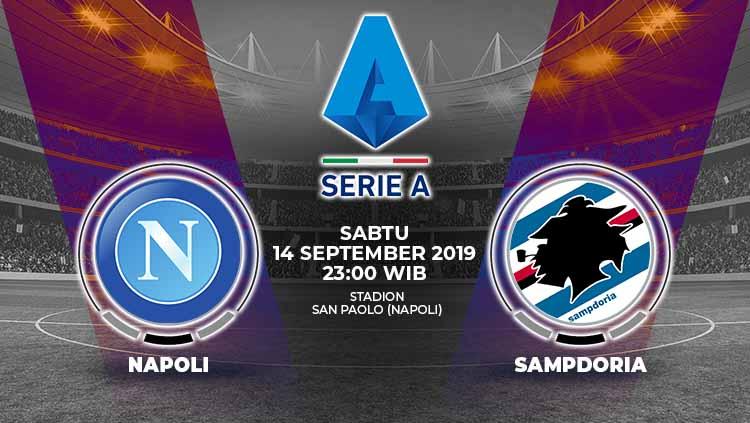 Pertandingan Napoli vs Sampdoria.