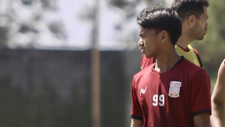Muhammad Rafid Habibie saat seleksi bersama Borneo FC.