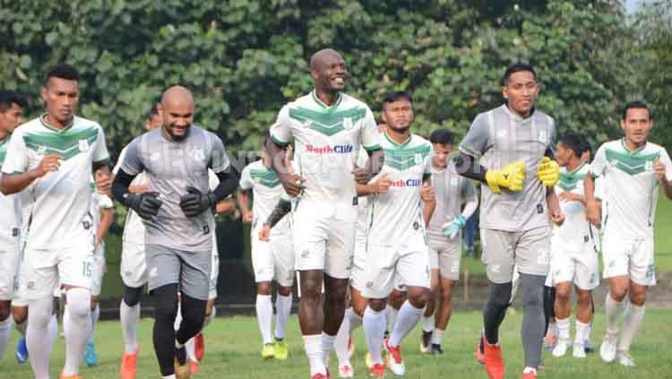 PSMS Medan saat sedang latihan. Copyright: Aldi Aulia Anwar/INDOSPORT