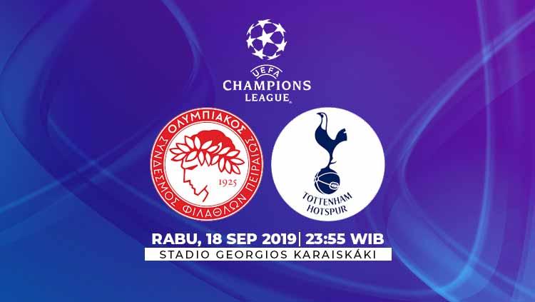Prediksi pertandingan Liga Champions 2019/20 antara Olympiakos menghadapi Tottenham Hotspur yang akan digelar di Stadion Georgios Karaiskakis pada Rabu (18/09/19). - INDOSPORT