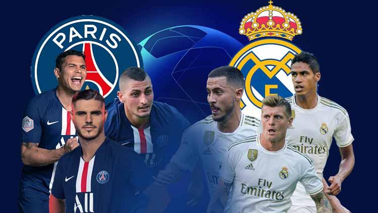 Prediksi duel per lini dalam laga Liga Champions 2019/20 PSG vs Real Madrid. - INDOSPORT