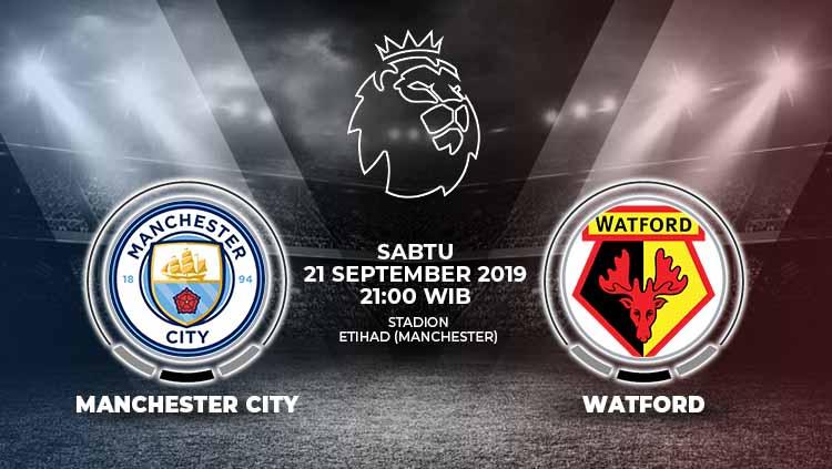 Pertandingan Manchester City vs Watford.