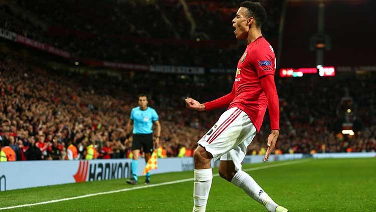 Mason Greenwood mencetak rekor fantastis atas namanya sendiri ketika membela Manchester United di ajang Liga Europa, Jumat (20/09/19) dini hari WIB. Robbie Jay Barratt/Getty Images.