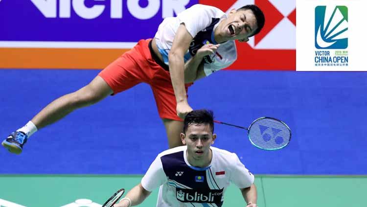Fajar Alfian/Muhammad Rian Ardianto jelang semifinal China Open 2019 BWF World Tour Super 1000. Copyright: badmintonindonesia.org