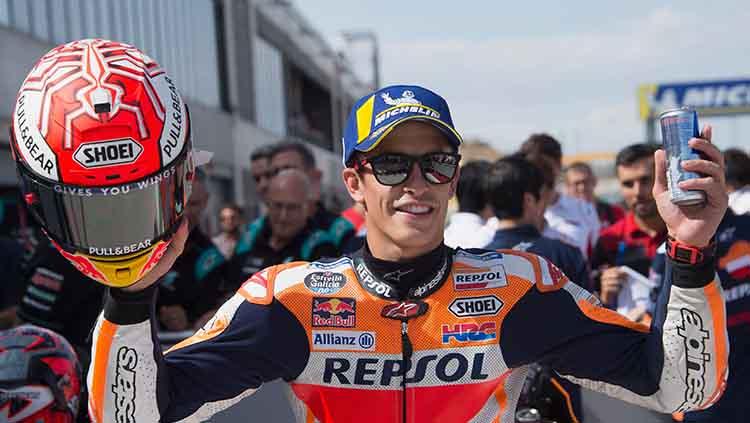 Marc Marquez diyakini tak akan hengkang dari tim Repsol Honda. Mirco Lazzari gp/Getty Images. - INDOSPORT