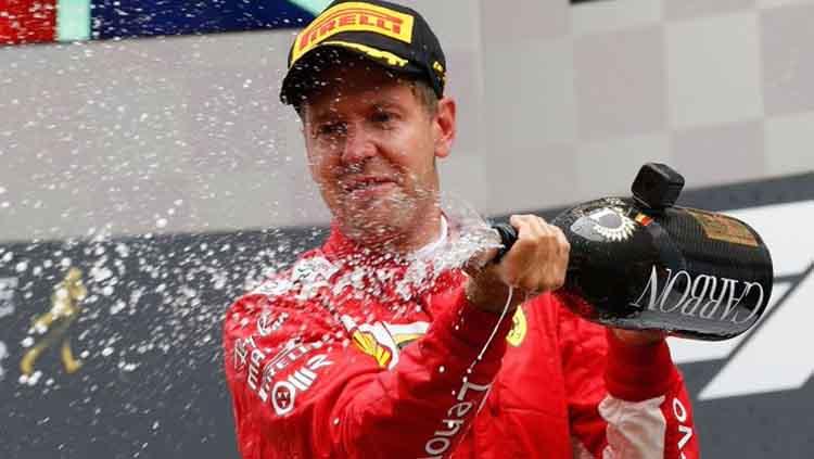 Pembalap Formula 1 dari tim Ferrari, Sebastian Vettel. Copyright: Twitter.com/bbcf1