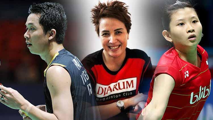 Taufik Hidayat, Yuni Kartika, dan Debby Susanto.