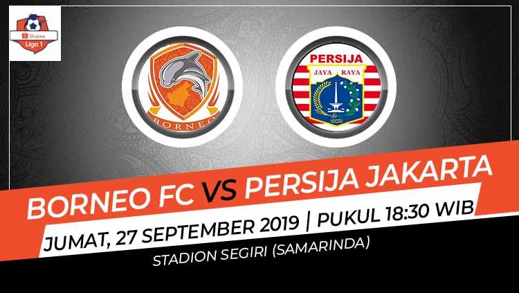 Pertandingan Borneo FC vs Persija Jakarta.