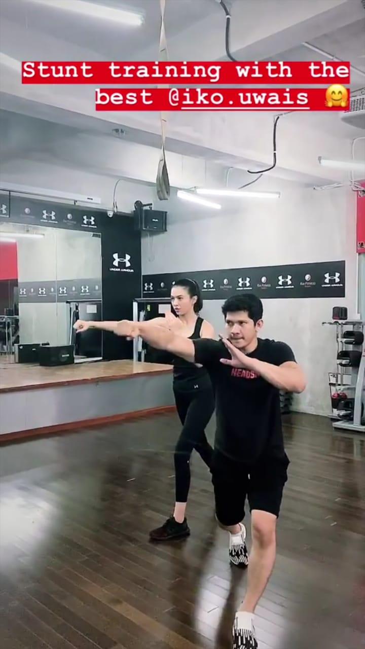 Raline Shah Belajar Silat bersama Iko Uwais Copyright: Instagram Raline Shah