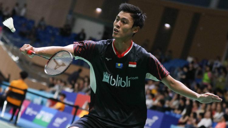 Shesar Hiren Rhustavito di perempatfinal Korea Open 2019. Copyright: Humas PBSI