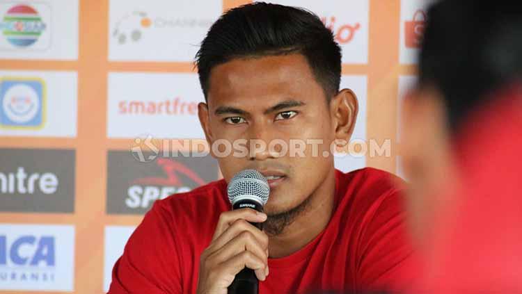 Bek Bali United, Haudi Abdillah rutin menjaga kondisi fisiknya selama pulang ke Kota Semarang.