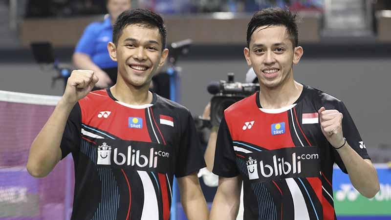 Pasangan ganda putra Indonesia, Fajar Alfian/M.Rian Ardianto berhasil kembali ke meraih peringkat lima BWF dunia dan tinggal selangkah lagi bisa ciptakan sejarah baru. - INDOSPORT