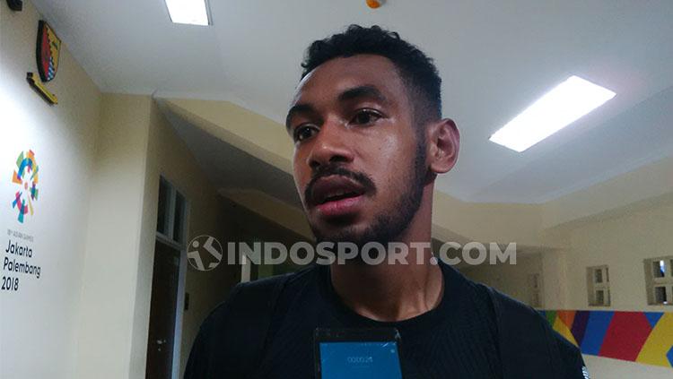 Pemain muda Persib Bandung, Julius Josel di Stadion Si Jalak Harupat, Kabupaten Bandung, Sabtu (28/9/19).