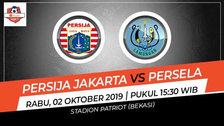 Pertandingan Persija Jakarta vs Persela Lamongan.