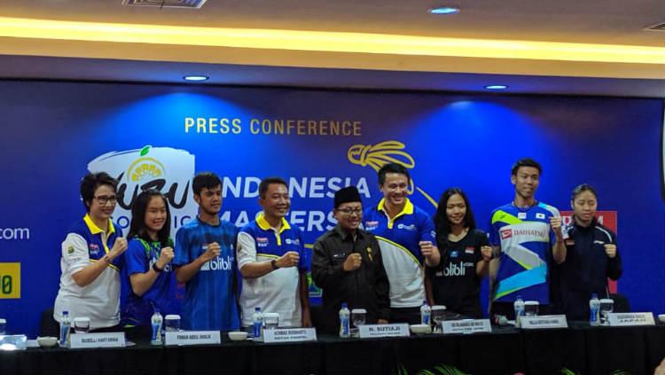 Konferensi pers Indonesia Masters, Senin (30/09/19).