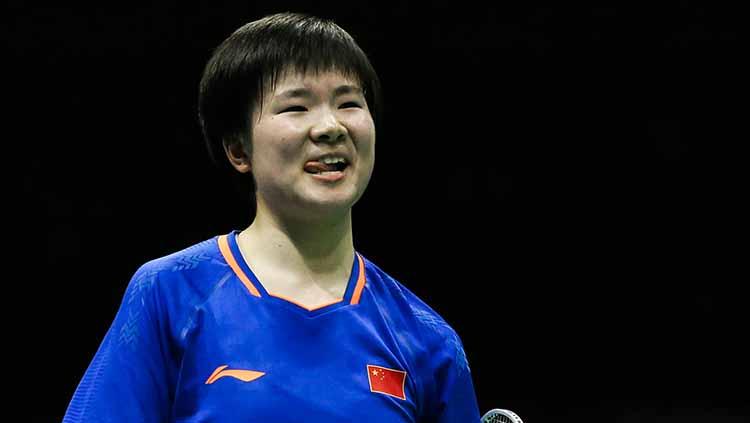 Saat tunggal putri top 5 di ranking BWF, He Bingjiao, melesat ke final Thailand Open 2023, Badminton Lovers (BL) China malah pusing dengan keganasan Gregoria Mariska. Foto: Visual China Group via Getty Images/Visual China Group via Getty Images.