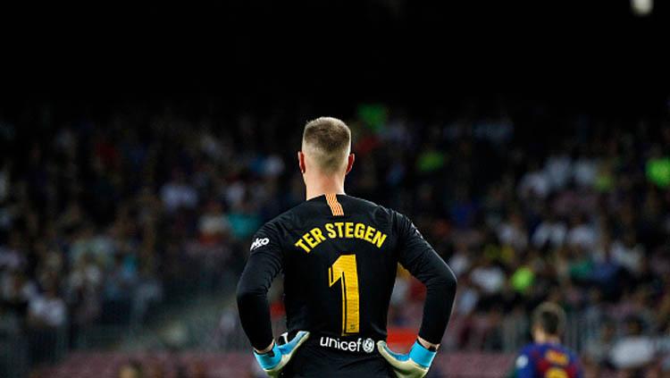 Marc-Andre ter Stegen ditunjuk sebagai kapten keempat Barcelona. Foto: NurPhoto/GettyImages.