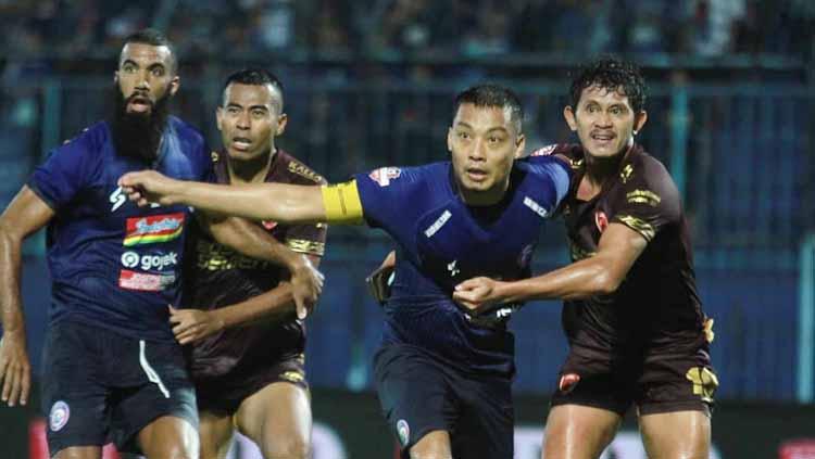 Situasi pertandingan Arema FC vs PSM Makassar