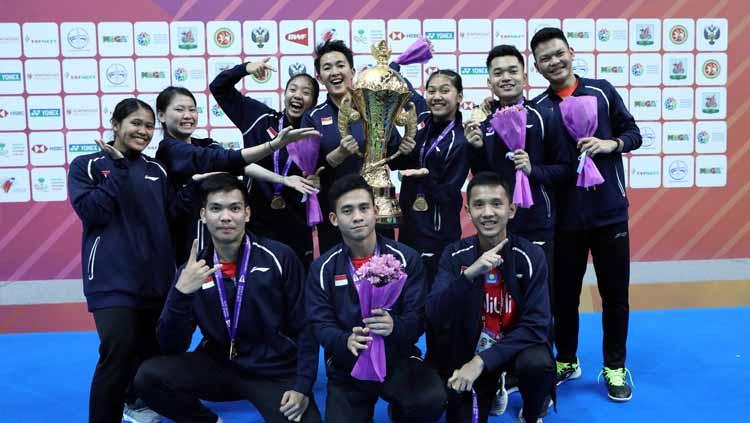 Sebagian para warganet dengan menyinggung KPAI setelah tim beregu Indonesia membawa pulang piala Kejuaraan Dunia Bulu Tangkis Junior 2019, Sabtu (5/10/19). - INDOSPORT