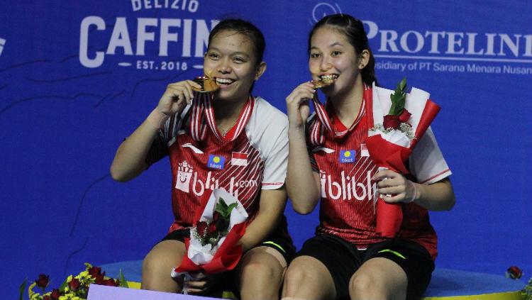 Siti Fadia Silva Ramadhanti/Ribka Sugiarto meraih gelar Indonesia Masters 2019. - INDOSPORT